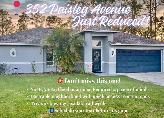 Property at 352 Paisley Ave, Lehigh Acres, FL 33974, 3 beds, 2 baths
