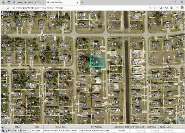 Property at 1025 Adeline Ave, Lehigh Acres, FL 33971