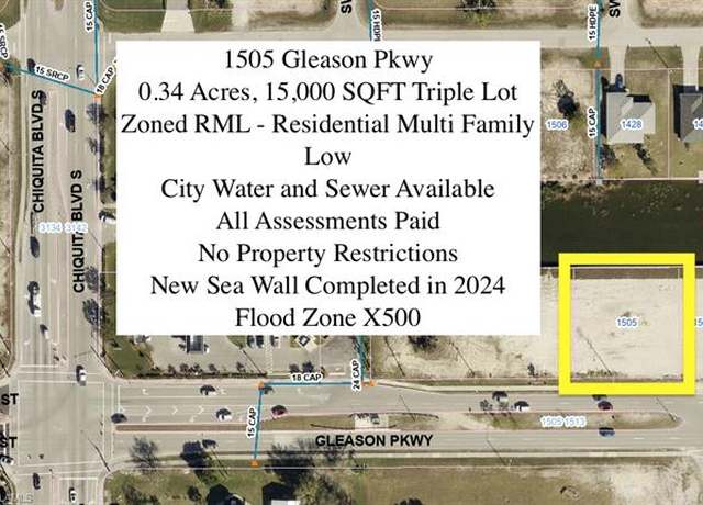 Property at 1505 Gleason, Cape Coral, FL 33914