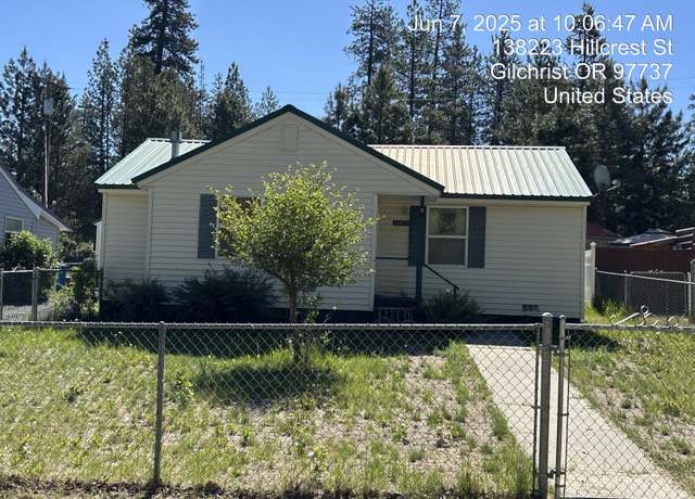 Property at 138223 Hillcrest St, Gilchrist, OR 97737, 2 beds, 1 bath
