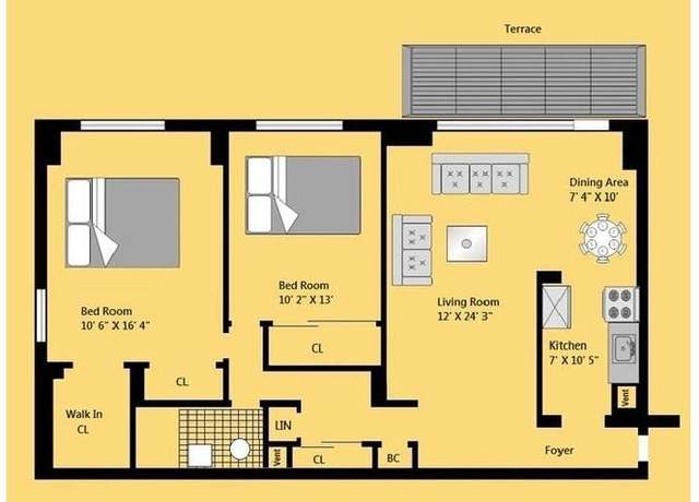 Property at 2915 W 5th St Unit 19G, Brooklyn, NY 11224, 2 beds, 1 bath