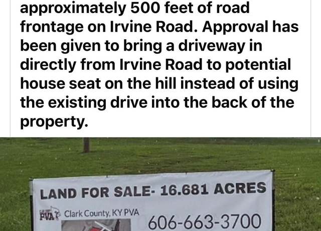 Property at 13015 Irvine Road lot 5/6, Winchester, KY 40391