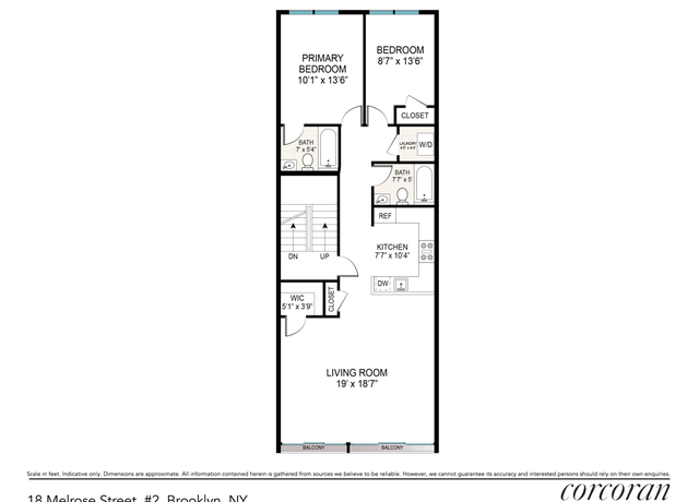 Property at 18 Melrose St Unit 2A, Brooklyn, NY 11206, 2 beds, 2 baths