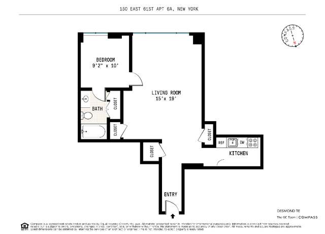 Property at 150 E 61st St Unit 6A, New York, NY 10065, 1 bed, 1 bath