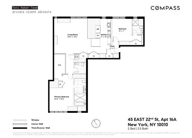 Property at 45 E 22nd St Unit 16A, New York, NY 10010, 2 beds, 2.5 baths