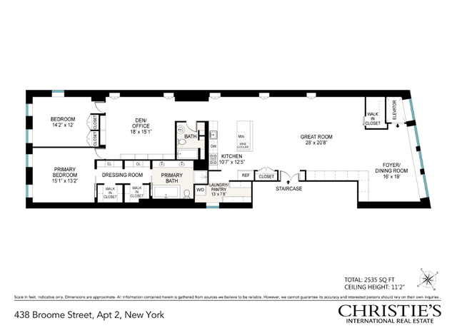 Property at 438 2 Broome St #2, New York, NY 10013, 2 beds, 2 baths