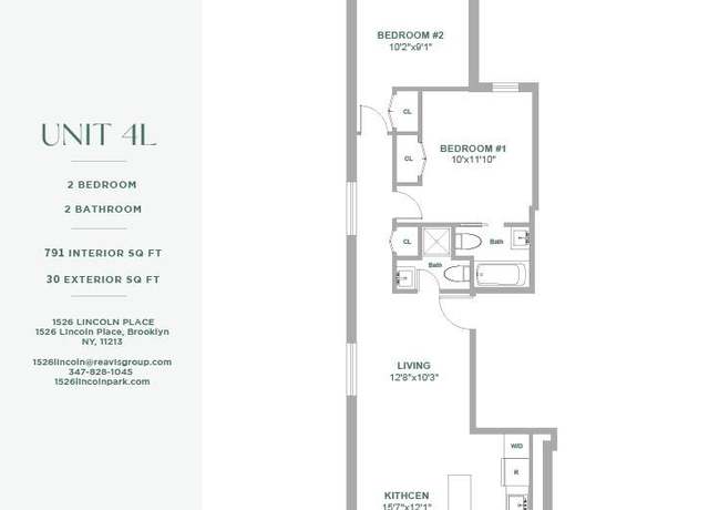 Property at 1526 Lincoln Pl Unit 4-PH, Brooklyn, NY 11213, 2 beds, 2 baths
