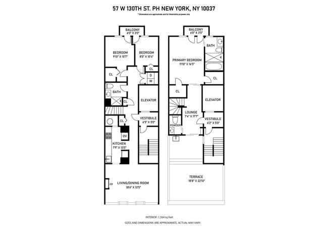 Property at 57 W 130th St Unit PHA, New York City, NY 10037, 3 beds, 2.5 baths
