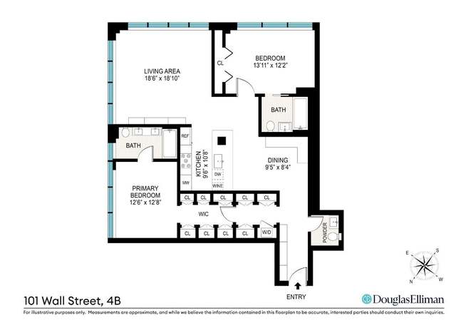 Property at 101 4 Wall St Unit 4B, New York, NY 10005, 2 beds, 2.5 baths