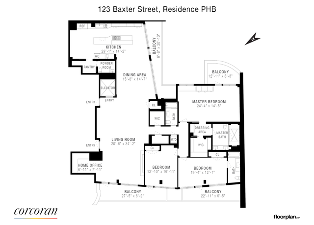 Property at 123 7 Baxter St Ph 7B, New York, NY 10013, 3 beds, 3.5 baths