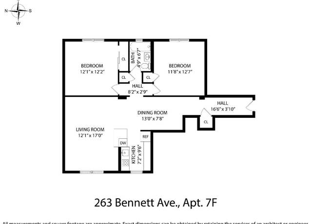 Property at 263 Bennett Ave Unit 7F, New York, NY 10040, 2 beds, 1 bath