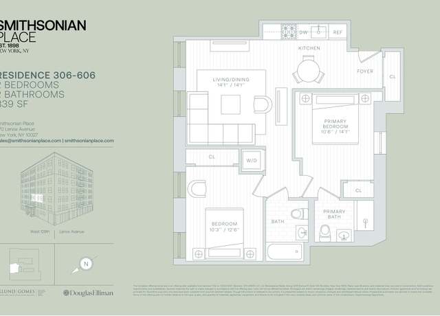 Property at 370 Lenox Ave #406, New York City, NY 10027, 2 beds, 2 baths