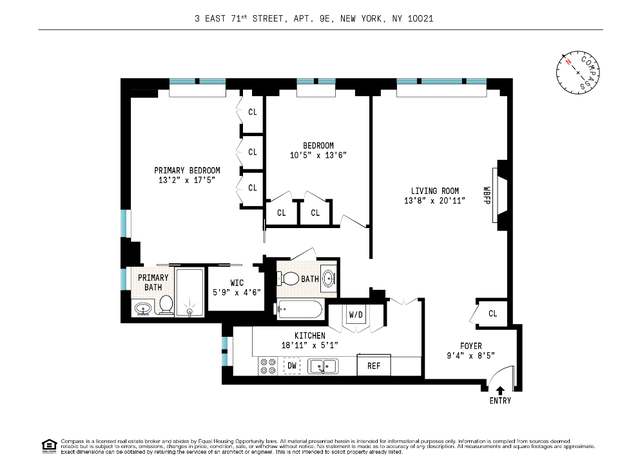 Property at 3 E 71st St Unit 9E, New York, NY 10021, 2 beds, 2 baths