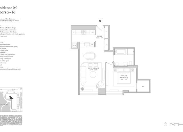 Property at 210 Warren St Unit 14M, New York City, NY 10282, 1 bed, 1 bath