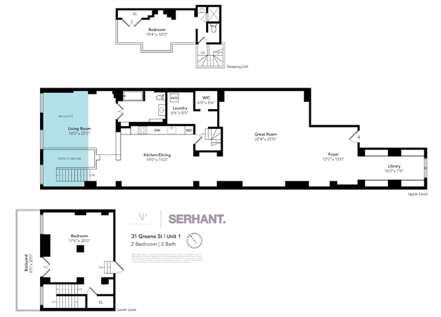 Property at 31 1 Greene St #1, New York, NY 10013, 2 beds, 2 baths