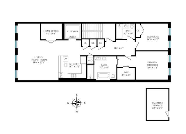 Property at 88 Chambers St #2, New York City, NY 10007, 2 beds, 2 baths