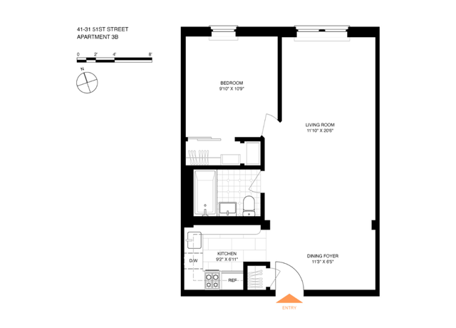 Property at 41-31 3 51st St Unit 3B, New York, NY 11377, 1 bed, 1 bath