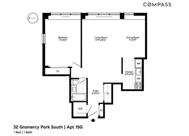 Property at 32 Gramercy Park S Unit 15G, New York, NY 10003, 1 bed, 1 bath