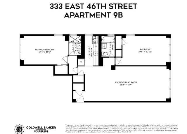 Property at 333 9 E 46th St Unit 9B, New York, NY 10017, 2 beds, 2 baths