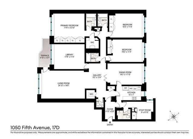 Property at 1050 17 5th Ave Unit 17D, New York, NY 10028, 4 beds, 4.5 baths