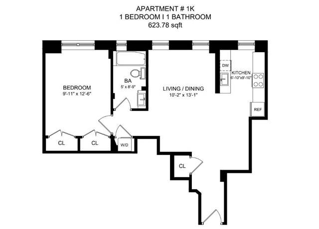 Property at 78-86 Thayer St Unit 1-K, New York City, NY 10040, 1 bed, 1 bath