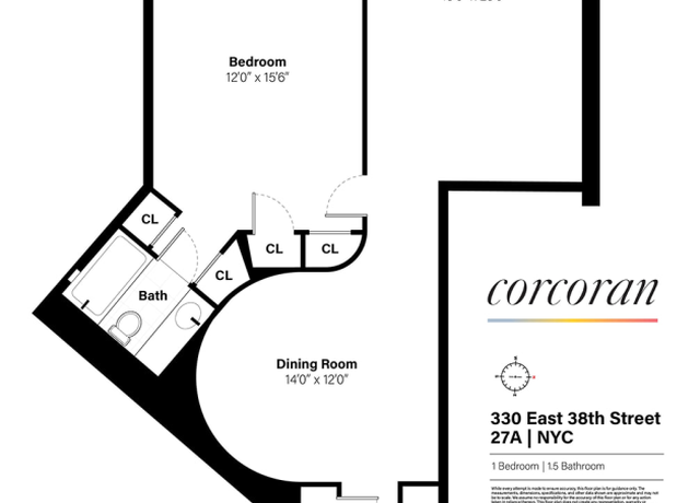 Property at 330 E 38th St Unit 27A, New York City, NY 10016, 1 bed, 1.5 baths
