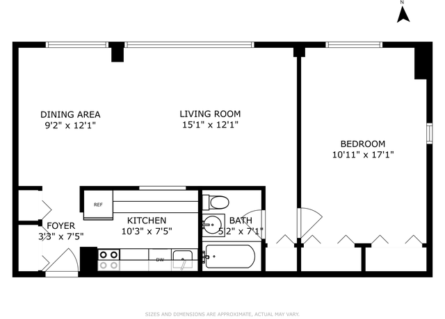 Property at 575 Main St #1408, New York City, NY 10044, 1 bed, 1 bath