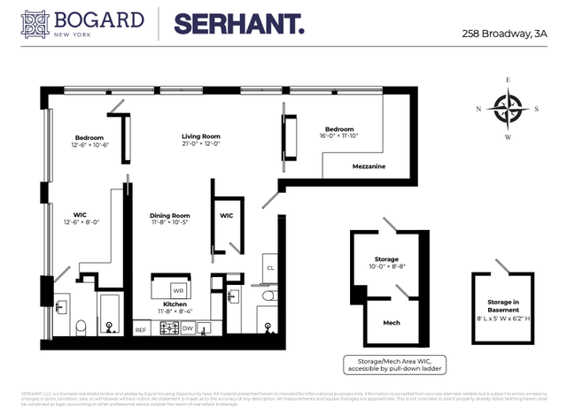 Property at 258 3 Broadway Unit 3A, New York, NY 10007, 2 beds, 2 baths