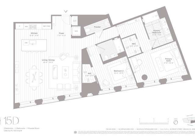 Property at 30 Front St Unit 15D, Brooklyn, NY 11201, 2 beds, 2.5 baths