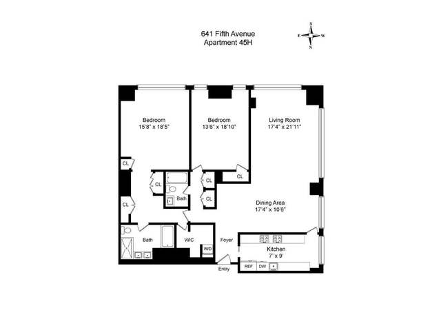 Property at 641 45 5th Ave Unit 45H, New York, NY 10022, 2 beds, 2 baths