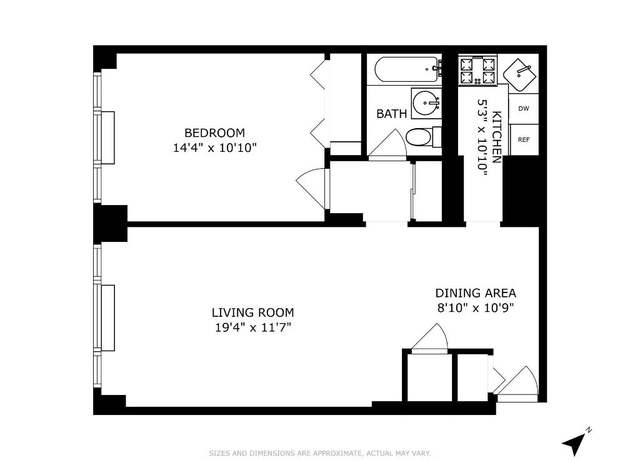 Property at 321 3 E 48th St Unit 3H, New York, NY 10017, 1 bed, 1 bath