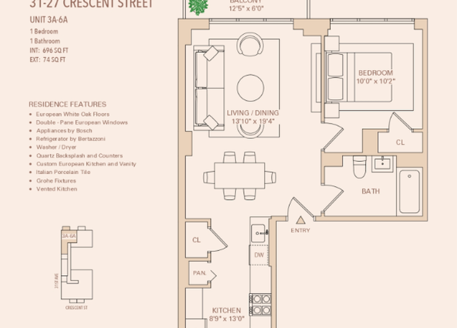 Property at 31-27 6 Crescent St Unit 6A, New York, NY 11106, 1 bed, 1 bath