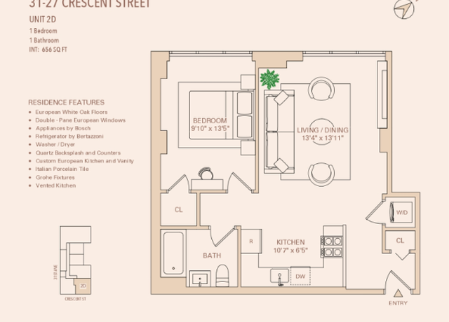 Property at 3127 2 Crescent St Unit 2D, New York, NY 11106, 1 bed, 1 bath