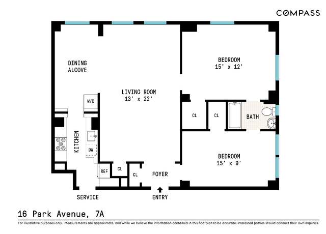 Property at 16 Park Ave Unit 7A, New York, NY 10016, 2 beds, 1 bath