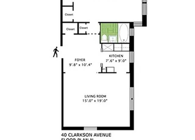 Property at 40 3 Clarkson Ave Unit 3N, Brooklyn, NY 11226, 1 bed, 1 bath