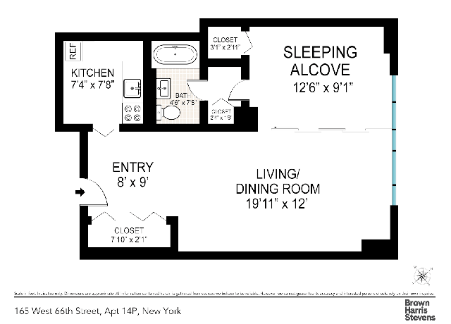 Property at 165 14 W 66th St Unit 14P, New York, NY 10023, 1 bed, 1 bath