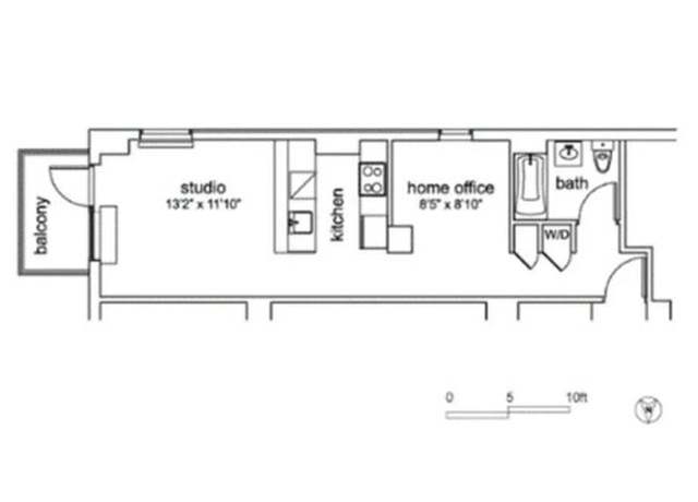Property at 44-27 Purves St Unit 9F, New York City, NY 11101, 1 bath