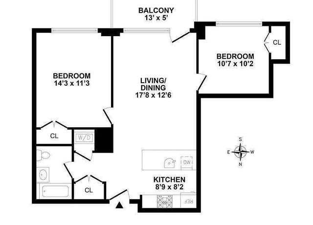 Property at 342 E 110th St Unit PHE, New York City, NY 10029, 2 beds, 1 bath