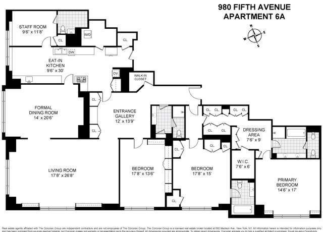 Property at 980 6 5th Ave Unit 6A, New York, NY 10075, 3 beds, 4 baths