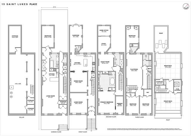 Property at 15 St Lukes Pl, New York City, NY 10014, 6 beds, 5 baths