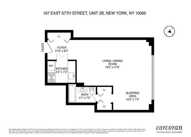 Property at 167 2 E 67th St Unit 2B, New York, NY 10065, 1 bath