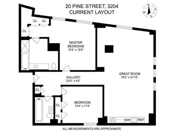 Property at 20 Pine St #3204, New York, NY 10005, 2 beds, 2 baths