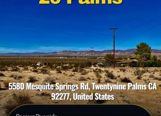 Property at 5580 Mesquite Springs Rd, Twentynine Palms, CA 92277