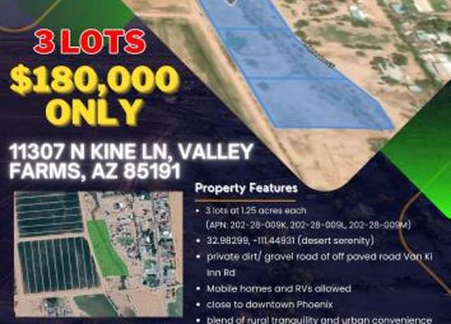 Property at 11307 N Kine Ln, Valley Farms, AZ 85191