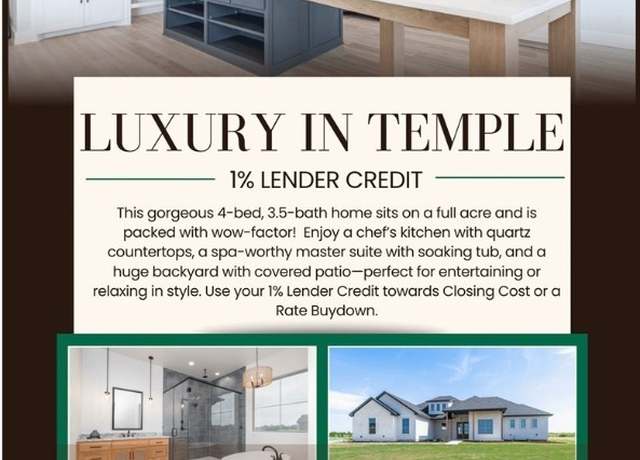 Property at 8152 Evenfall Ln, Temple, TX 76501, 4 beds, 3.5 baths