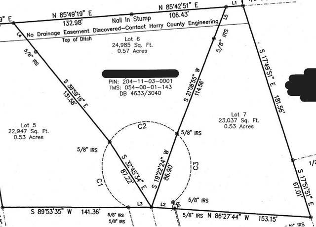 Property at TBD Lot 6  End Of Quigley Pl Rvt Dr Willie Mays Pl, Aynor, SC 29511