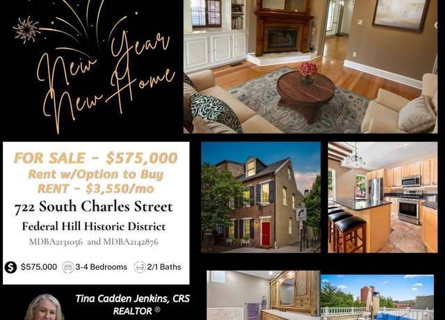 Property at 722 S Charles St, Baltimore, MD 21230, 4 beds, 2.5 baths