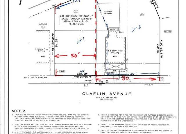 Property at 200 Claflin Ave, Trenton, NJ 08638, 2 beds, 1 bath