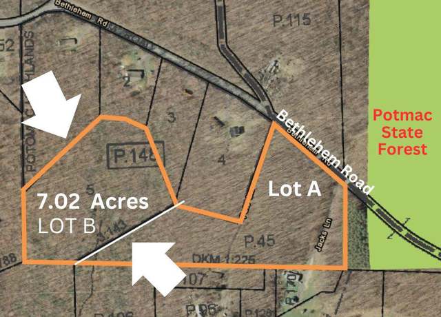 Property at Bethlehem Rd Lot B (702 AC), Oakland, MD 21550