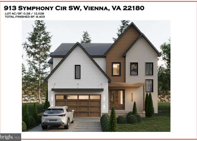 Property at 913 Symphony Cir SW, Vienna, VA 22180, 6 beds, 6.5 baths